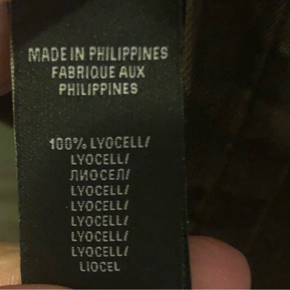 Vintage Ralph Lauren Brown Button Down 100% Lyocell Snap Down Size Medium - Picture 14 of 14